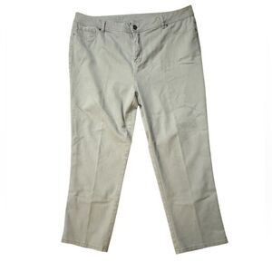 Sand Color Denim Straight Leg Jeans Size 22